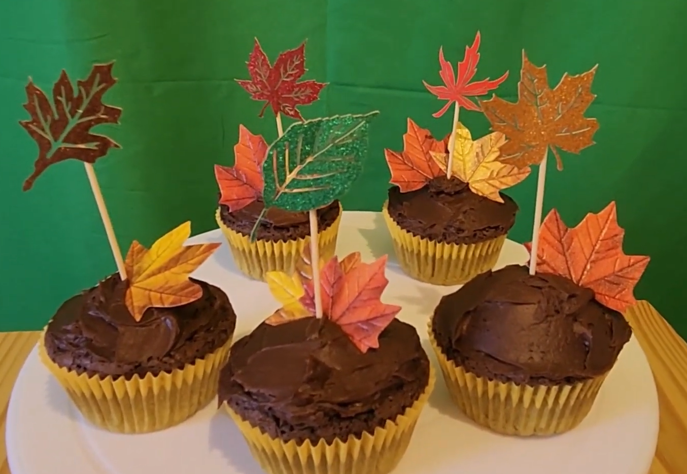Fall Leaf Cupcake Toppers